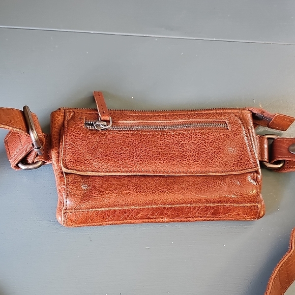 Brown Genuin Leather Leather Waist Unesex Bag. Lots of Pockets. - Picture 1 of 10
